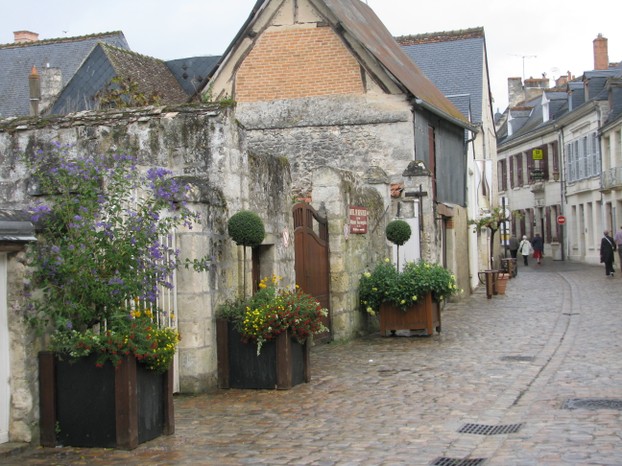 A cobbled street in Azay-le-Rideau