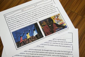 Jacob Lawrence Notebooking Page
