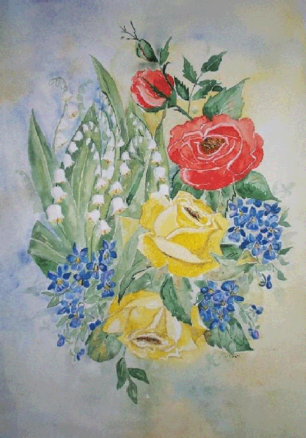 Roses and Lilly of the vall