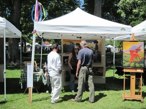 The Booth of W.B. Eckert at the Paso Robles Festival of the Arts