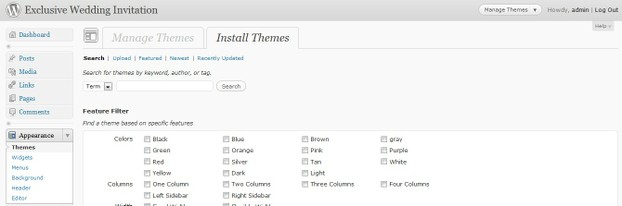 Choosing a Theme for Wordpress