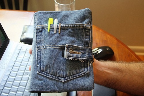 Denim Bible Cover Made from Old Jeans