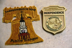 Independence Hall Junior Ranger Badges