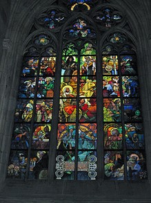 Alphons Mucha Arrt Nouveau Window in St Vitus