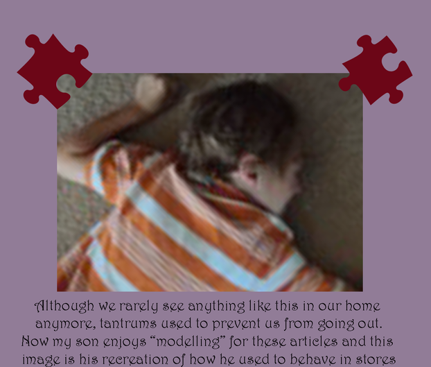 Kids with autism may throw themselves on the floor and hit, head bang and writhe.