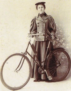 female cyclist about 1900