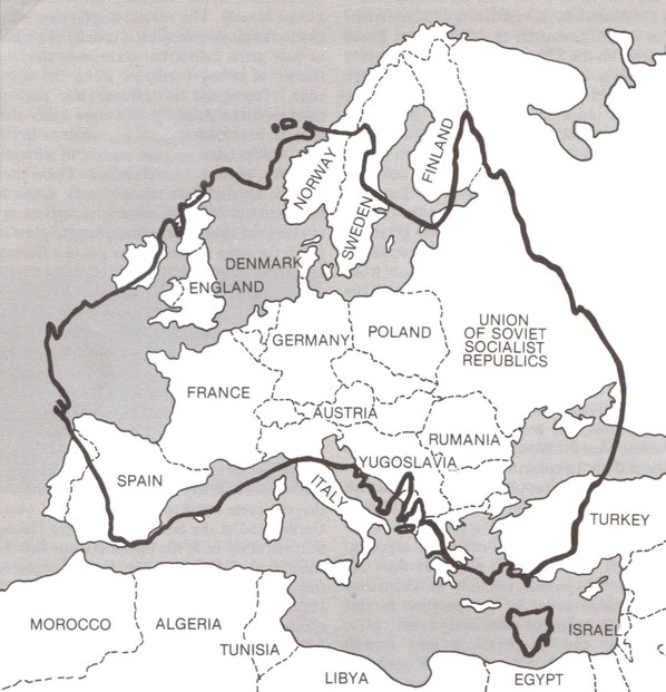 Comparative size of Austral...