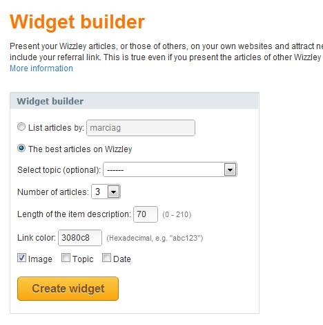 building your widget