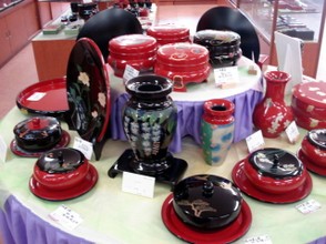 Some of the incredible Japanese Lacquerware shown to us at the Factory in Naha City