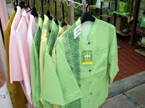 Shirts made of material made from sugar cane
