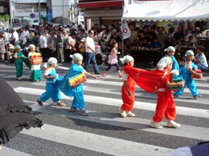 Children take part in a Festival in Naha City
