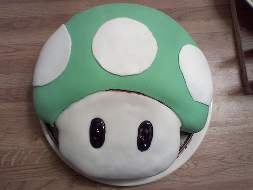 Simple mushroom Mario Cake