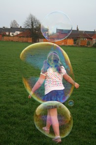 Outdoor Play with Bubbles