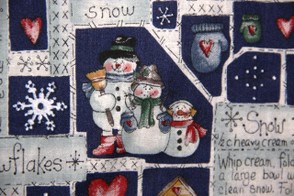 Snow Man Fabric