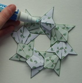 Origami Wreath Step 11