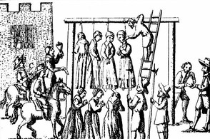 Illustration of Witches Being Hanged