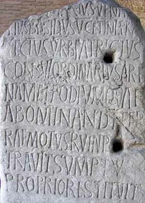 5th century inscription in the Colosseum in Rome.