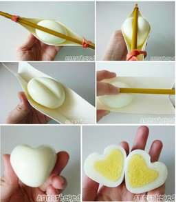 heart shaped eggs