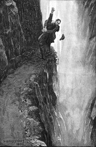 Sherlock Holmes and Professor Moriarty at the Reichenbach Falls