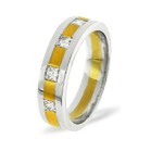 Two Tone Diamond Wedding Ring