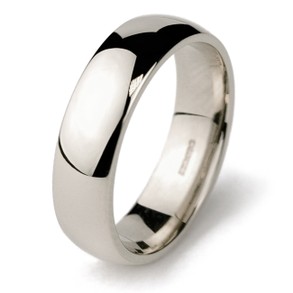 Mens White Gold Wedding Ring