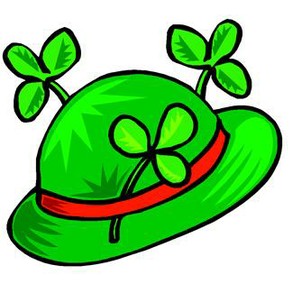 Shamrock and green hat...