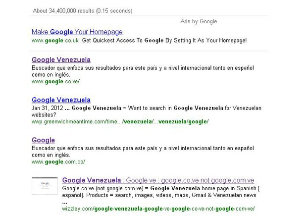 Google Venezuela ranked 4