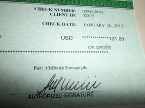 One of My Checks for Blogging