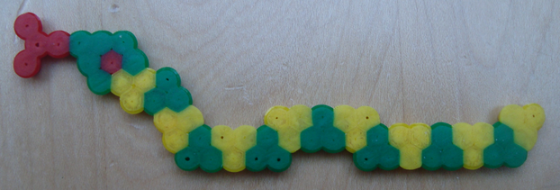 Fuse Bead Snake after Ironing