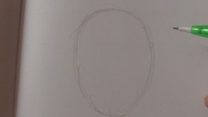 Draw A Oval Shape For The Head