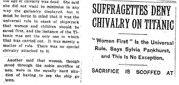 New York Times April 21st 1912