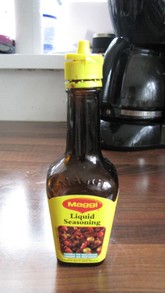 Maggi Liquid Seasoning - The best seasoning on the planet.  Made in Nigeria, marketed everywhere.