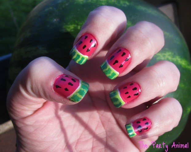 How to create a Watermelon Nail Design