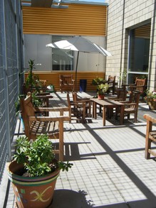 Patio Adjoining a Library