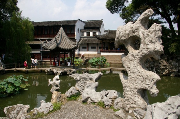 The Lion Grove Garden in Suzhou is well-known for uniquely shaped rocks.