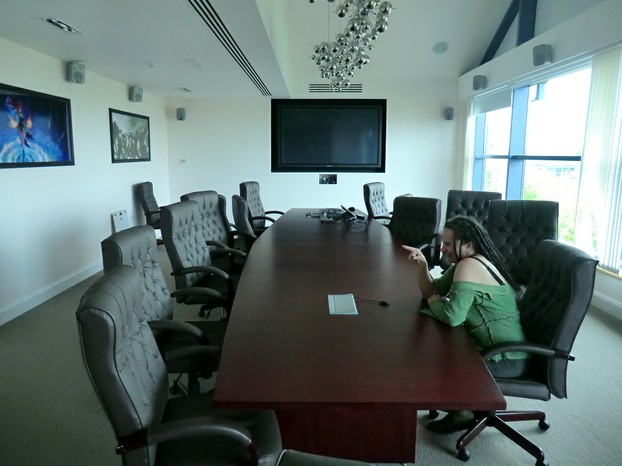 Image:  Me in the Jagex Boardroom.