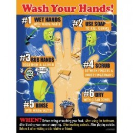 'Wash Your Hands' Instruction Poster 'Wash Your Hands' Instruction Poster
