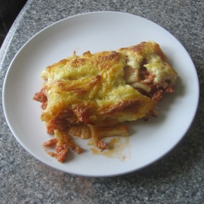 Pastitsio straight from the oven