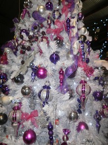 Pink & Purple White Christmas Tree