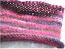 Kntting with dyed yarn