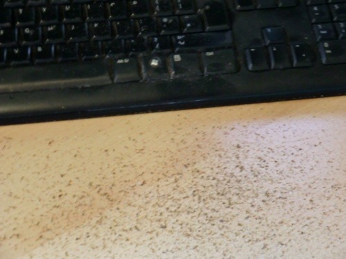 Image: The gunk after a keyboard shaking.