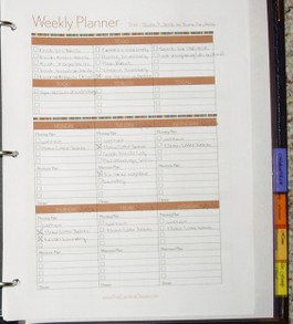 My weekly planner pages