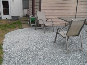tree and flower bed removed