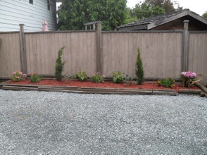 roughed in flower bed perimeter