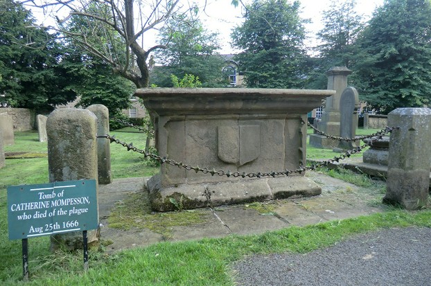Image:  Grave of Catherine Mompesson, Eyam