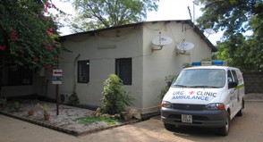 Unity Clinic Entrance and New Ambulance