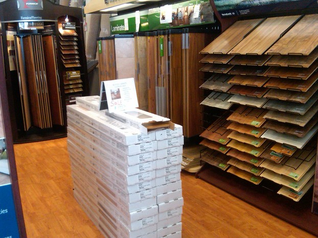 Flooring stacked, acclimating