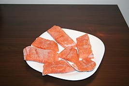 Portioned Salmon Rubbed in Salt