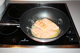 Sauté Salmon for 1.5 Minutes