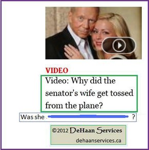Teaser for Wife of Senator Thrown from Plane